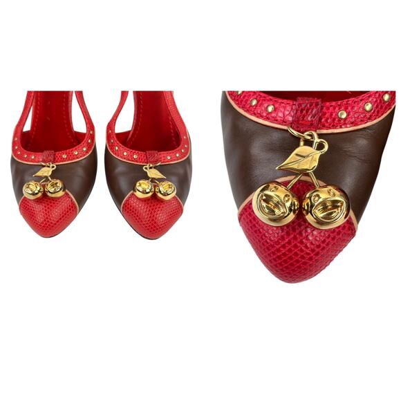 Louis Vuitton Cherry Leather Heels - Picture 6 of 9